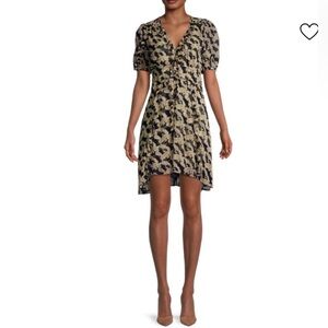 The Kooples Navy and Beige Paisley dress size 8 large